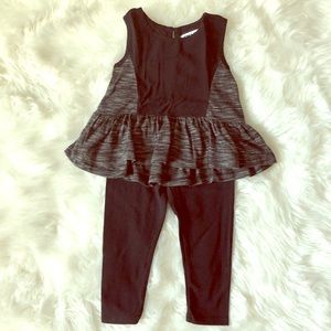 EUC 2T/24m DKNY Black Capri Legging & Tank Set!